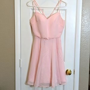 Blush Pink Knee Length Dress